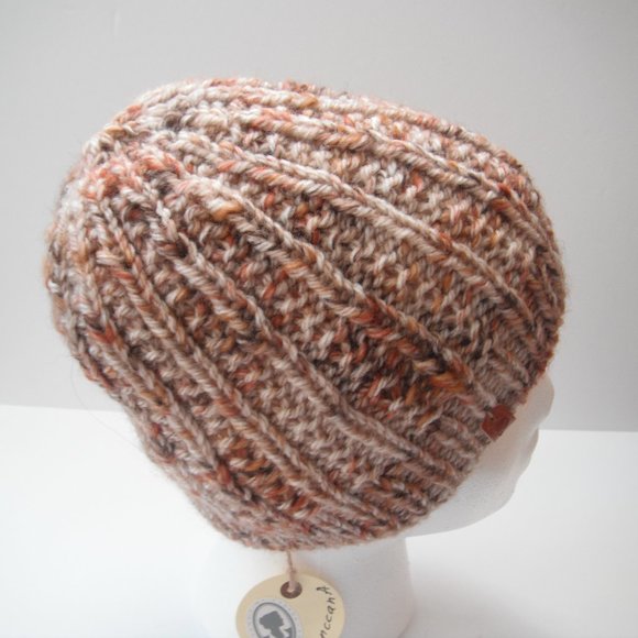 Hand Knitted Hat Toque Adult Size - S Wool Unisex Color  - 017 Hand knit by me - Picture 4 of 8